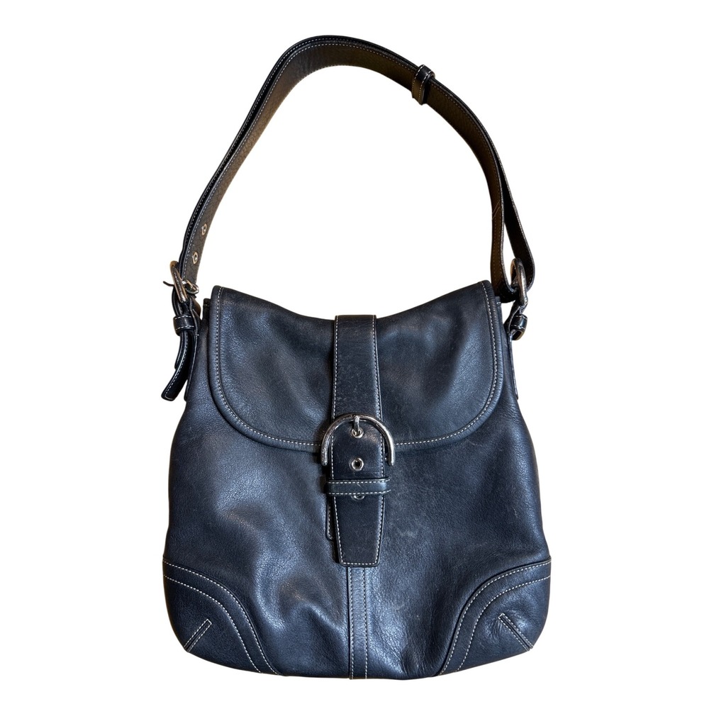 VTG‎ Coach Soho Buckle Shoulder Bag Black 11"x11"